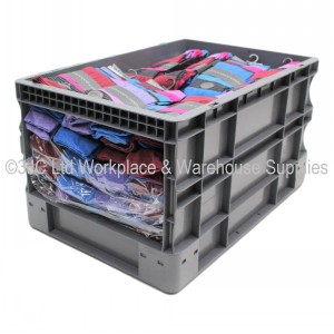 Heavy Duty Stacking Euro Box 60cm 65 Litre Open Window